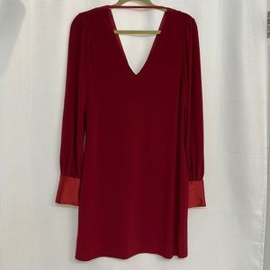 White House Black Market Red Long Sleeve Dress Size Medium